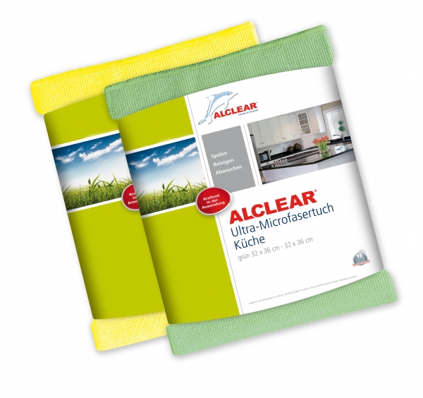 ALCLEAR Ultra-Microfasertuch Küche grün/gelb - Art. 8215810